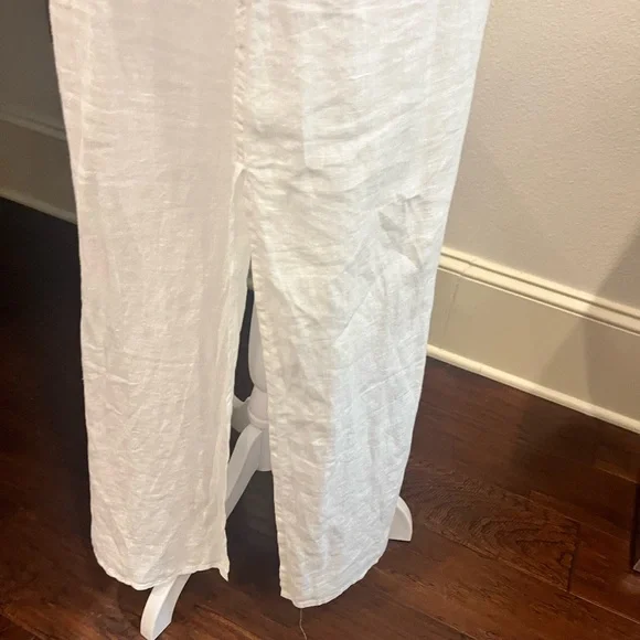 J.Crew White linen maxi Dress w/ half slip - Picture 8 of 16